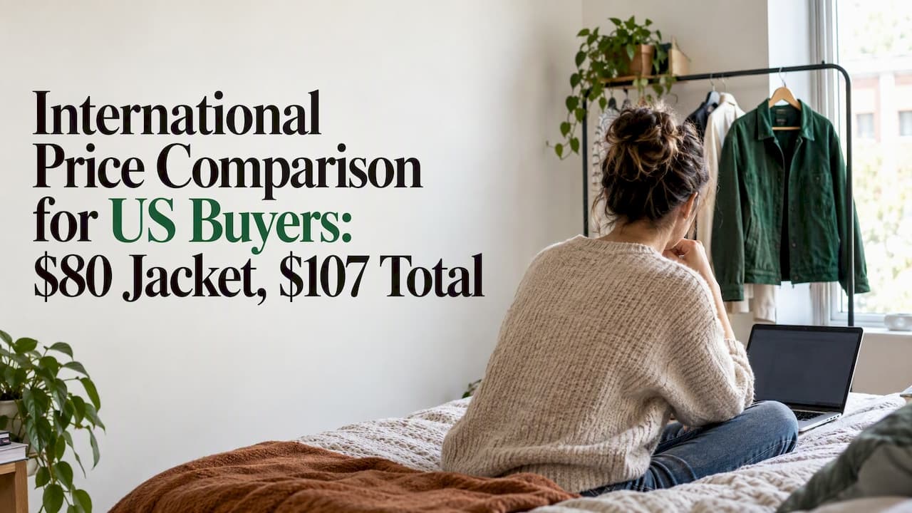 International Price Comparison for US Buyers: $80 Jacket, $107 Total